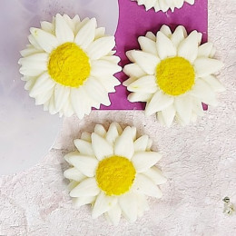 Молд силиконовый "Ромашки",  4 штуки