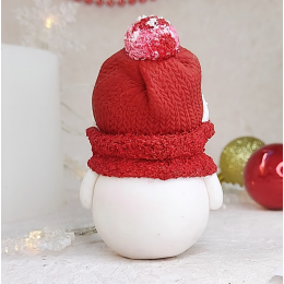 Молд силиконовый "Снеговик в шарфе"