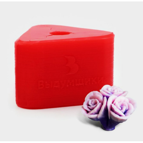 Молд силиконовый для кондитеров Тройник розочки - идеальное решение для украшения тортов и десертов