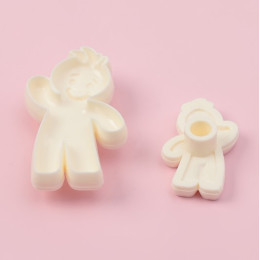 Набор печатей для теста и мастики "Пряничный человечек", 2 штуки