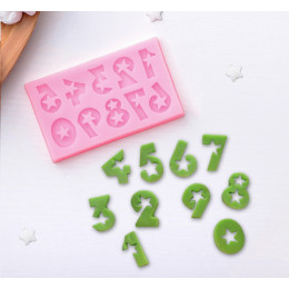 Молд "Цифры со звездами"