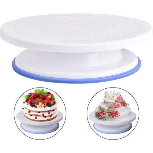 Поворотный столик для украшения тортов, пластиковый, диаметр 28 см - идеальный выбор для кондитеров