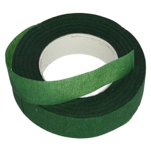 Тейп-лента Зелёная 1,2 см для кондитерских цветочных композиций и декораций