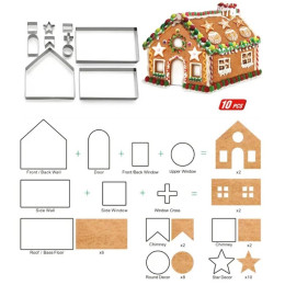 Набор форм для фигурной резки "Пряничный домик"