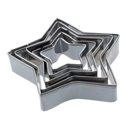 Набор металлических форм для фигурной резки "Звезда", 5 штук