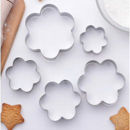 Набор металлических форм для фигурной резки "Ромашки", 5 штук