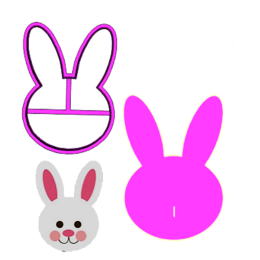 Форма для вырезания "Голова кролика", 9 см