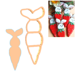 Форма для вырезания "Заяц-морковка", 14 см