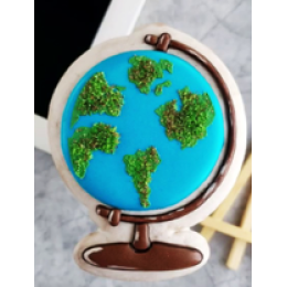 Вырубка + трафарет "ГЛОБУС", 10 х 7 см