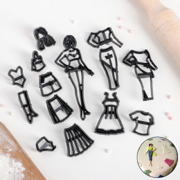 Набор выемок для теста и марципана "Гардероб"