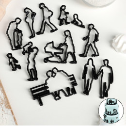 Набор выемок для марципана и теста "Семья"