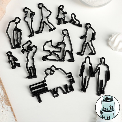 Набор выемок для марципана и теста Семья - идеальный инструмент для кондитеров