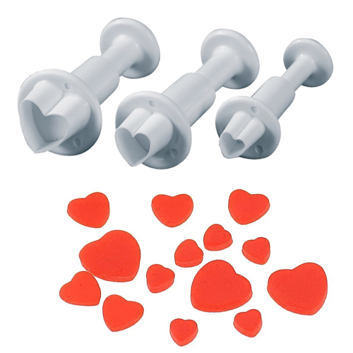 Набор плунжеров Сердечко для кондитеров - идеальный инструмент для декора мастики и марципана