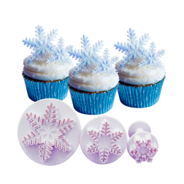 Набор плунжеров кондитерских "Снежинки" 6/5/4 см, 3 штуки