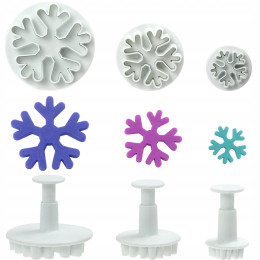 Набор плунжеров "Снежинки", 3 штуки