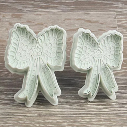 Набор кондитерских плунжеров "Кружева бантик" для украшения тортов и десертов