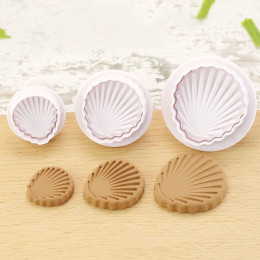 Набор плунжеров кондитерских "Морские ракушки", (d 2,8/3,6/4,5 h 5 см)