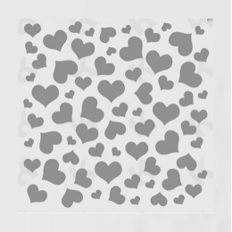 Трафарет "Сердечки", 22 х 28 см