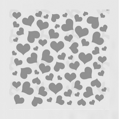 Кондитерский трафарет Сердечки для профессионального декорирования тортов и десертов