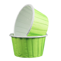 Формы бумажные для выпечки "Маффин" с ламинацией, салатовый, 50 х 40 мм, 10 штук