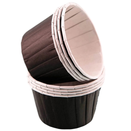 Формы бумажные для выпечки "Маффин" с ламинацией, чёрный, 50 х 40 мм, 10 штук