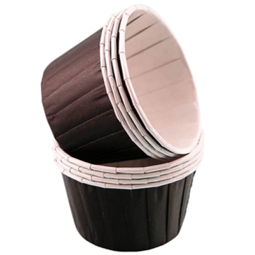 Формы бумажные для выпечки "Маффин" с ламинацией, чёрный, 50 х 40 мм, 10 штук