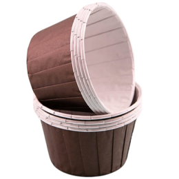 Формы бумажные для выпечки "Маффин" с ламинацией, коричневый, 50 х 40 мм, 10 штук