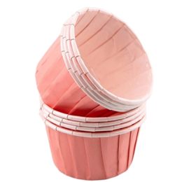 Формы бумажные для выпечки "Маффин" с ламинацией, нежно-розовый, 50 х 40 мм, 10 штук