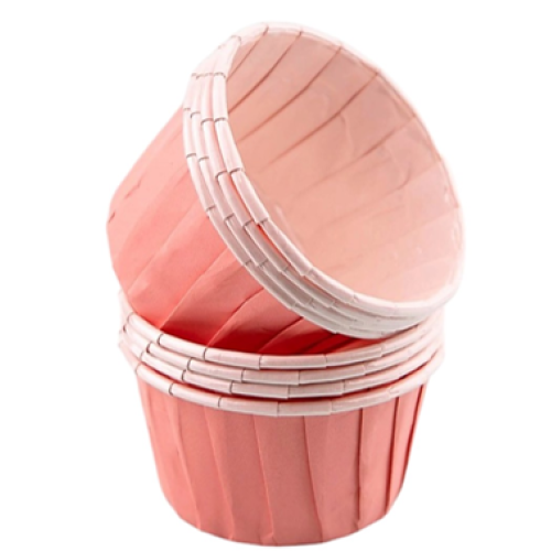 Формы бумажные для выпечки "Маффин" с ламинацией, нежно-розовый, 50 х 40 мм, 10 штук