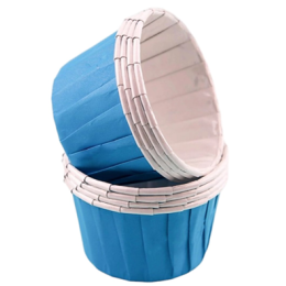 Формы бумажные для выпечки "Маффин" с ламинацией, голубой, 50 х 40 мм, 10 штук