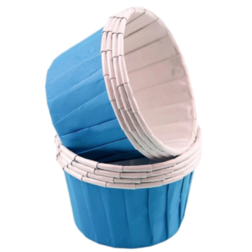 Формы бумажные для выпечки "Маффин" с ламинацией, голубой, 50 х 40 мм, 10 штук