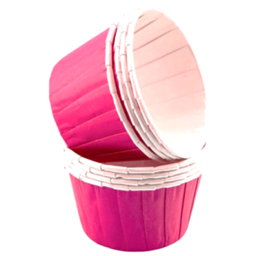 Формы бумажные для выпечки "Маффин" с ламинацией, фуксия, 50 х 40 мм, 10 штук