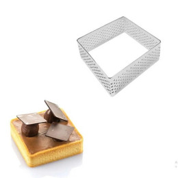 Квадрат для выпечки перфорированный  (7,5х7,5см h=2 см)