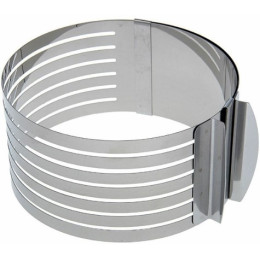 Кольцо раздвижное для нарезки коржей (16-20 см h=8,5 см)