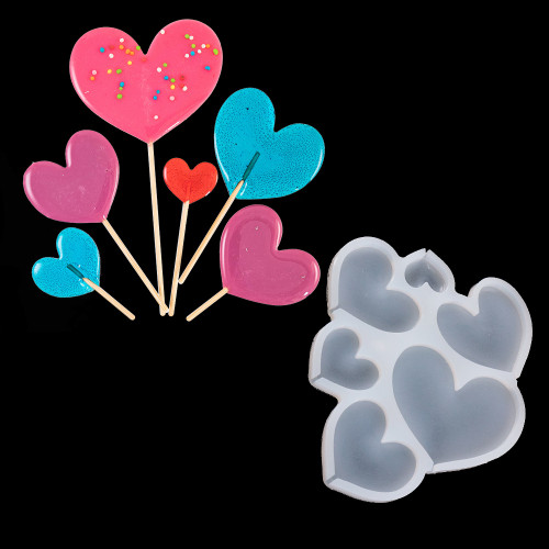 Форма для леденцов Сердечки - идеальный выбор для кондитеров