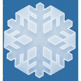 Форма силиконовая для леденцов "Снежинка 2"