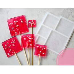 Форма для леденцов "Квадраты", 3-7см, 5ячеек