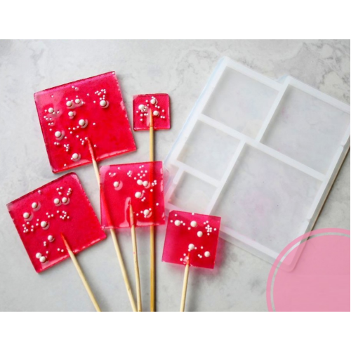 Форма для леденцов Квадраты 3-7 см 5 ячеек - идеальный выбор для кондитеров