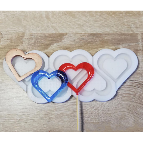 Форма для леденцов Сердце контурное 4.5см для профессиональных кондитеров