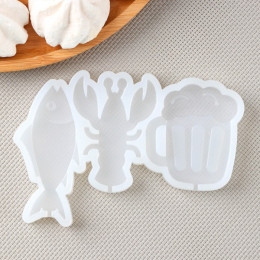 Силиконовая форма для леденцов «Пивной набор»