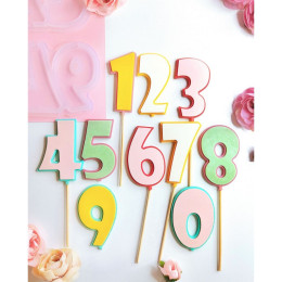 Форма силиконовая "Цифры" 7,5 см