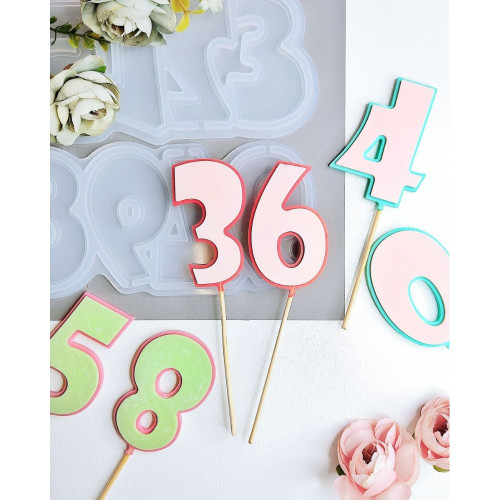 Форма силиконовая для кондитеров "Цифры" 7,5 см - идеальный инструмент для украшения тортов и десертов