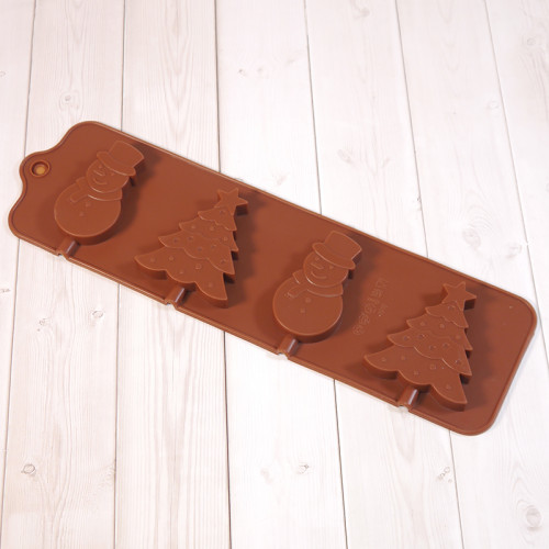 Форма для леденцов Ёлка и Снеговик - идеальный инструмент для кондитеров