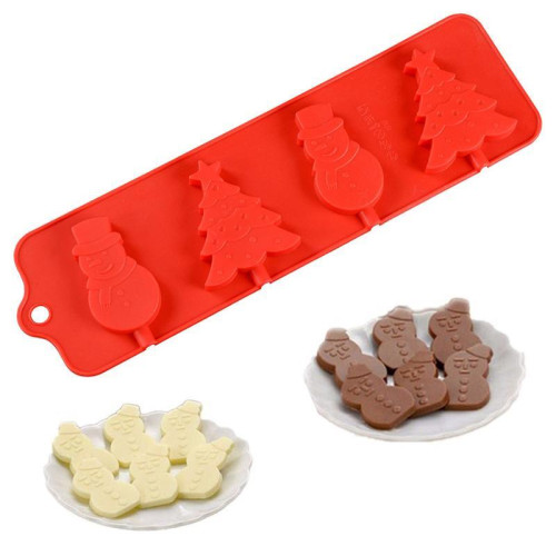 Форма для леденцов Ёлка и Снеговик - идеальный инструмент для кондитеров