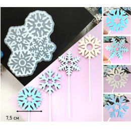 Форма для леденцов "4 снежинки"