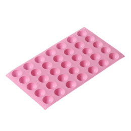 Форма для выпечки «Полусферы», силикон, 30×17.5 см, 35 ячеек (d=2.5)