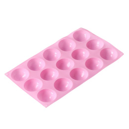 Форма для выпечки «Полусфера», силикон, 28×16,5 см, 15 ячеек (d=4,5 см)