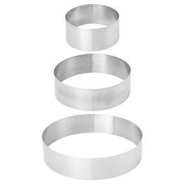 Набор форм для выкладки и выпечки «Круг» (d=10, 15, 20 см)