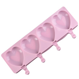 Форма для мороженого «Сердца», 4 ячейки
