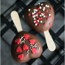 Форма для мороженого «Сердца», 4 ячейки